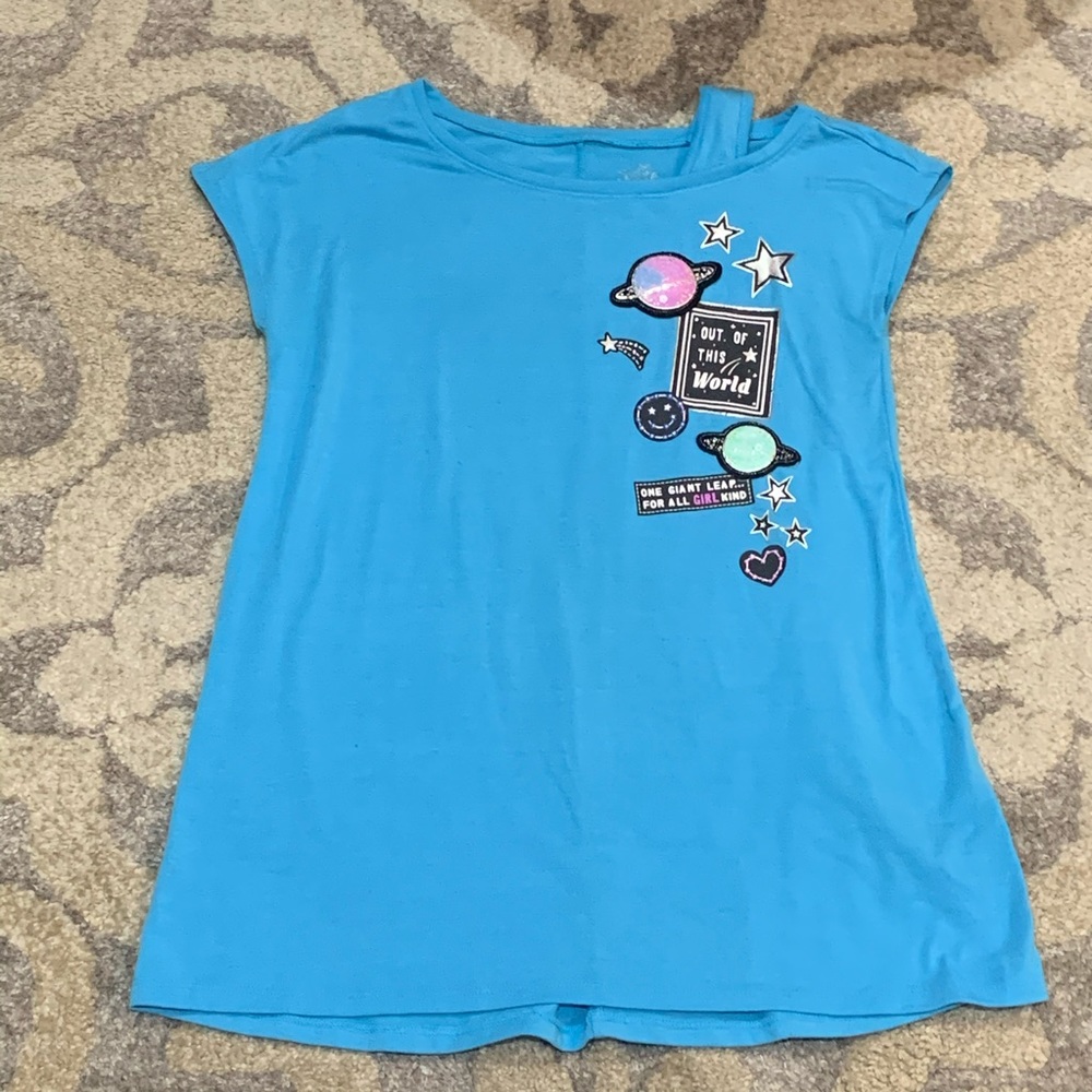 Justice Space Blue Shirt